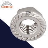 Serrated Flange Nut DIN 6923,Stainless Steel A2,Fine Thread