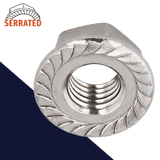 Serrated Flange Nut DIN 6923,Stainless Steel A2,Fine Thread