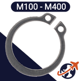 M90 - M400 EXTERNAL Retaining Ring,Plain Spring Steel,For Shafts / DIN 471