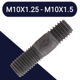 M10X1.5 + M10X1.25, 40mm Combi Thread Stud Class 10.9 Steel SH10X1.25-1.5X40BLK