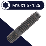 M10X1.5 + M10X1.25, 45mm Combi Thread Stud Torx Class 10.9 SH10X1.5-1.25X45TXBLK