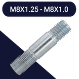 M8X1.25/M8X1.0 Double End,Class 10.9 Steel,Coarse to Fine Stud