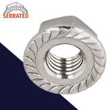 Serrated Flange Nut DIN 6923,Stainless Steel A2,Coarse Thread