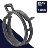 12mm Band Constant Tension,Full Profile Tab Clamp,Coated, Salt Spray 760hr
