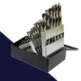 Metric 1.0mm - 13.0mm,Round Shank,Drill Bit Set, 25pc