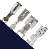 2.8mm Female Spade,With / Without Tab,Double Crimp, Uninsulated