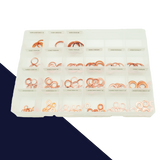 Solid Copper Gasket Kit,155pcs Assortment,DIN 7603