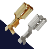 6.3mm Female Spade with Tab,16-14 Gauge Double Crimp,E302