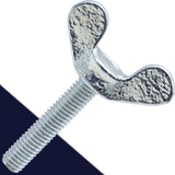 M10X1.5 Wing Bolt,DIN 316 German Style,Steel, Zinc Plated