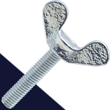 M12X1.75 Wing Bolt German Style - Steel Zinc DIN 316
