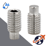 M10X1.5 Dog Point Allen Socket Set Screw - A4 Stainless ISO 4028