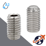 M1.6X0.35 Cup Point Set Screw,A2 Stainless Steel,ISO 4029 / DIN 916