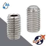 M1.6X0.35 Cup Point Set Screw,A4 Stainless Steel,ISO 4029 / DIN 916