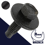 M6 Loose Washer Hex SEMS,Dog Point,Body Bolt Black