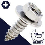 M6.3 Loose Washer Tapping,Stainless Steel,SEMS Sheet Metal Screw