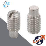 M10X1.5 Slotted Set Screw,A2 Stainless DOG POINT,DIN 417 / ISO 7435