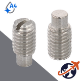 M10X1.5 Slotted Set Screw,A4 Stainless DOG POINT,DIN 417 / ISO 7435