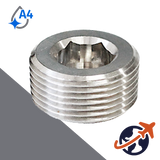 British Taper Allen Plug,DIN 906 BSPT,A4-50 Stainless