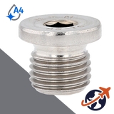 Flanged Allen Socket Plug,DIN 908,A4 Stainless Steel