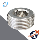 Taper Allen Socket Plug,DIN 906 Metric,A2-50 Stainless