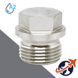 British Flanged Hex Plug,DIN 910 BSPP,A2 Stainless Steel