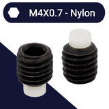 M4X0.7 Nylon Tip Set Screw,Steel,Nylon Dog Point
