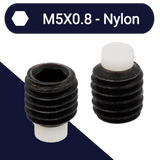 M5X0.8 Nylon Point Allen Set Screw - Steel 14H Black M5X0.8 Nylon Point Allen Set Screw - Steel 14H Black