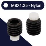 M6X1.0 Nylon Point Allen Set Screw - Steel 14H Black