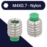 M4X0.7 Nylon Tip Set Screw,Stainless Steel,Nylon Dog Point