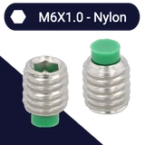 M6X1.0 Nylon Tip Set Screw,Stainless Steel,Nylon Dog Point