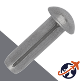 M2 Grooved Pins Round Head - Steel DIN 1476