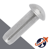 M1.4 Grooved Pin Round Head,Aluminum,DIN 1476