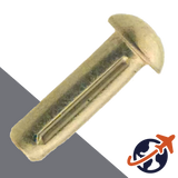 M2 Grooved Pin Round Head,Brass,DIN 1476