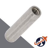 M10 Parallel Pin, Internal Thread,A1 / AISI 303 Stainless,ISO 8733