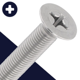 M8X1.0 Fine Thread Phillips Flat Head - Stainless Special