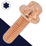 M6X1.0 External Torx,Class 10.9 Copper Plated,Specialty Flange Bolt