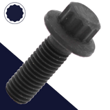 M8X1.25 12-Point Flange,Steel Class 10.9 Black,Special Wide Head