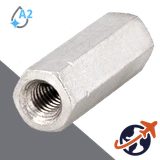 Hex Coupler Nut DIN 6334,Non-Stock Sizes,A2-50 Stainless