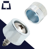 2pc No-Go Nut,Steel, Permanent,Security Applications