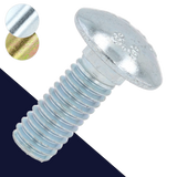 M8X1.25 Short Neck Carriage Bolt,Steel Class 8.8 Zinc,ISO 8678 Reduced Collar