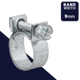 Clamp ABA MINI S10 Screw Combi Slot Drive W1 Galvanized Steel