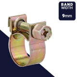 13mm ABA MINI S10 Clamp,Cross Drive External Hex,W4 Stainless + Yellow Zinc