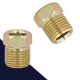 7/16-24" Brake Line End,Inverted Flare,For 1/4" Tubing