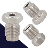 M10X1.0 Brake End,Double + Bubble Flare,4.75mm Line, Stainless