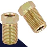7/16-24" Brake Line End,Inverted Flare, Long,For 1/4" Tubing