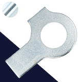 Washer + Double Tab,Zinc Plated Steel,DIN 463