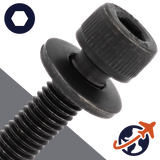 M10X1.5 Socket Head SEMS,Disc Spring Washer,Steel 10.9 Black
