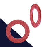 Red Fiber Gasket,M5 - M22,Vulcanized, DIN 7603