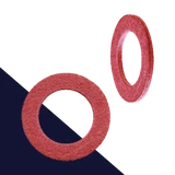 Red Fiber Gasket,M5 - M22,Vulcanized, DIN 7603