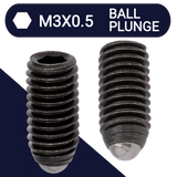 M3X0.5 Coarse Allen Set Screw Stud 45H Ball Plunge Point